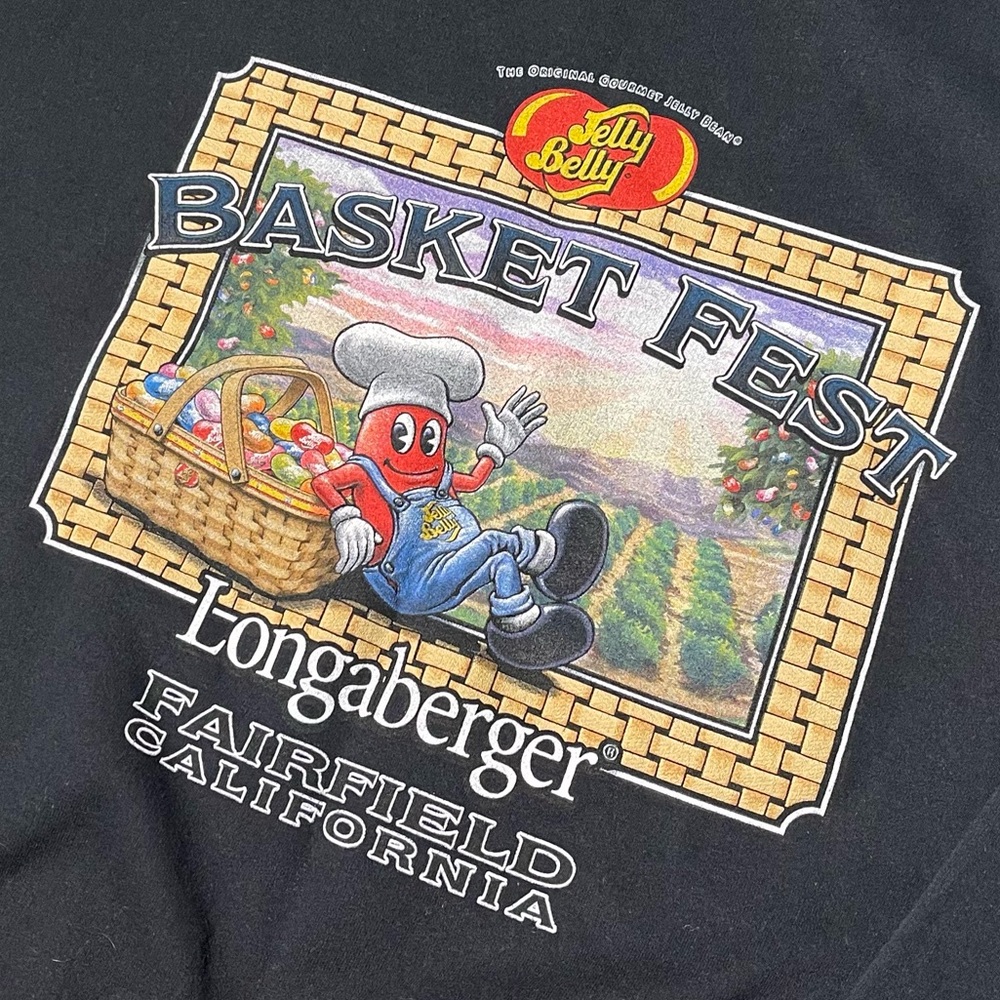 Jelly Belly Basket Fest Crewneck Sweater Longaberger Fairfield California